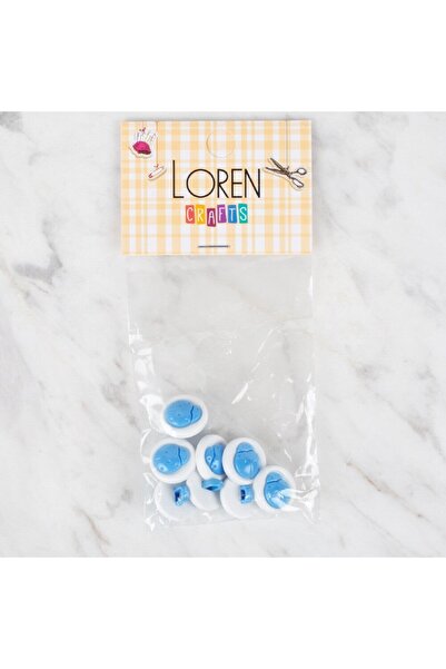 Leyaton مجموعة لورين كرافتس من 8 أزرار على شكل خنفساء زرقاء - 644 LWLHM-YTRS345