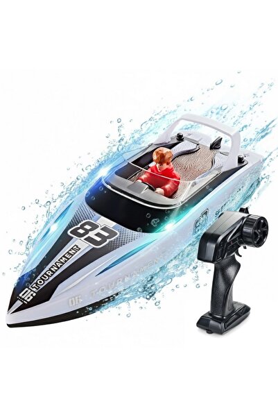 iUni Barcă cu telecomandă HJ821, barcă RC de mare viteză, viteză 15 km/h, 2,4...