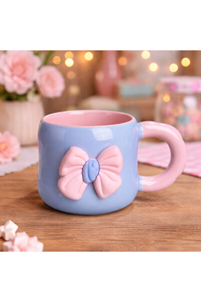 Mihristore كوب هدية مزخرف بشريط، كوب من البورسلين مع مغناطيس