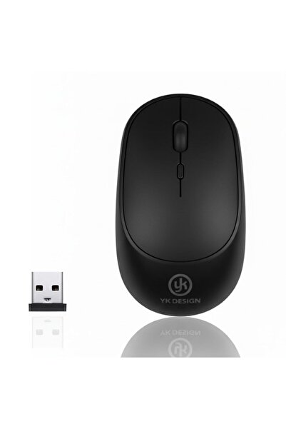 Greathings Mouse wireless ergonomic și silențios de culoare neagră – cu recep...