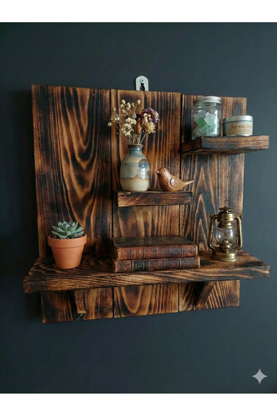 ODUNHERİF06 RAF - AHŞAP ÇOK AMAÇLI RAF - DEKOR RAF