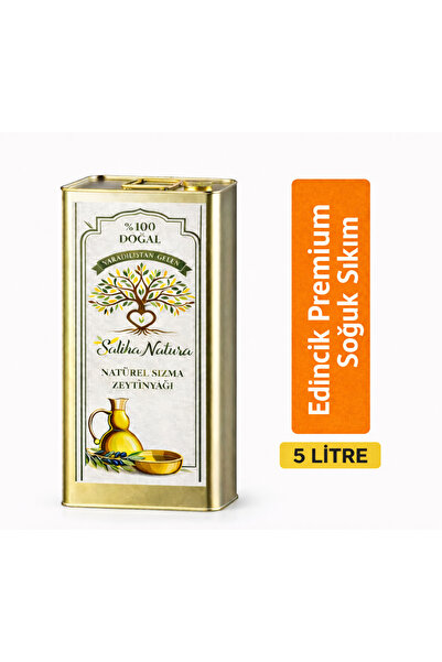 ZEYTİN Saliha Natura Premium Edincik Soğuk Sıkım Natürel Sızma Zeytinyağı ( 5...