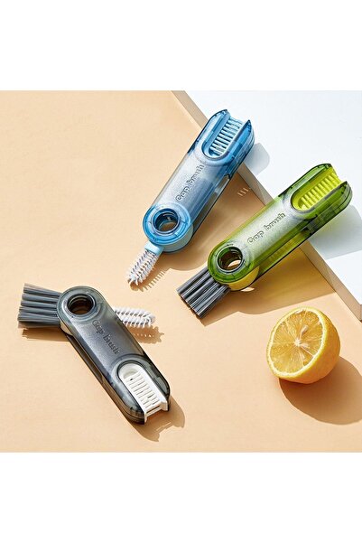 Leyaton BUFFER ®   فرشاة عملية لتنظيف الزجاجات بثلاث وظائف، فرشاة متعددة الأغ...