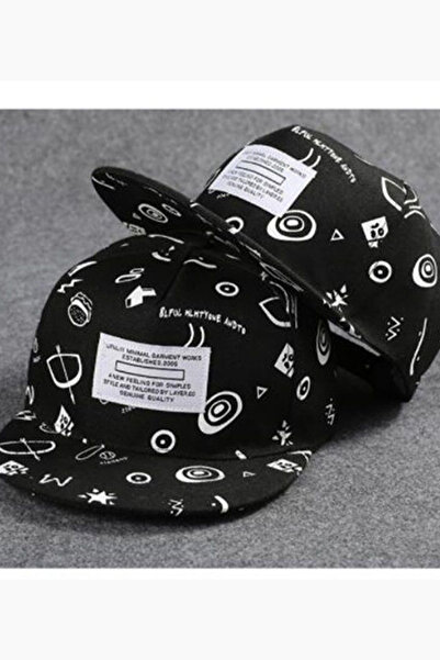 Giraffe Hip Hop Snapback Cap Şapka Siyah Unisex Erkek/Kadın (Arkası Ayarlamalı)
