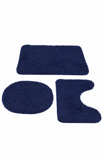 Sarar Plush Non-Slip Washable Bath Mat Toilet Set 3-Piece 50X80/50X60/40X45 (...