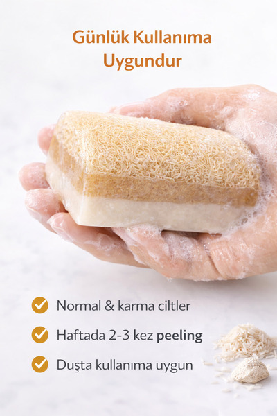 qpuk Rice and Rushur Stone Pumpkin Fiber Soap – Transparent Natural Exfoliati...