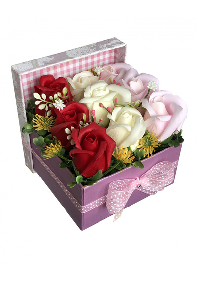 Eventissimi Aranjament - 9 Flori Sapun, Multicolor