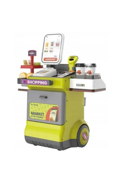 Creative World Toys Children's toy shop set with crate on wheels, sound scann...