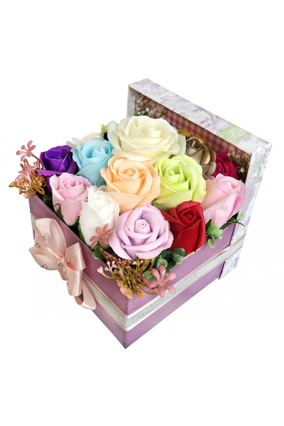 Eventissimi Aranjament - 18 flori din Foita de Sapun, Multicolor