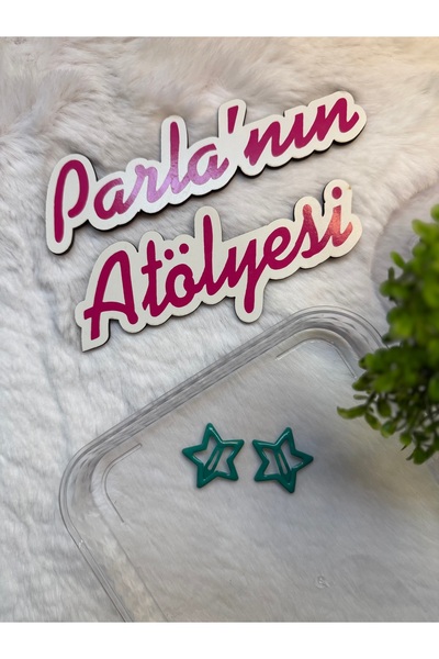 SOFT 2-пара нічних блискучих зірочок у вигляді корейської застібки-кнопки