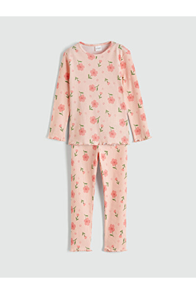 LC Waikiki طقم بيجامة بناتي مزين بالزهور من UZG STORE