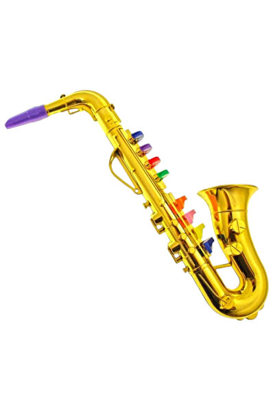 Krista Musical toy Wind Saxophone with 8 manuals, golden