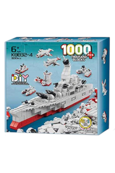 Creative World Toys Set de construcție 6 în 1 Navă militară 1000 de piese, pe...