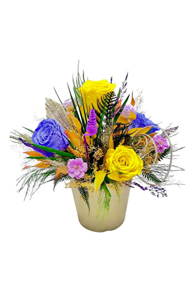 Eventissimi Aranjament floral personalizabil cu trandafiri si plante naturale...