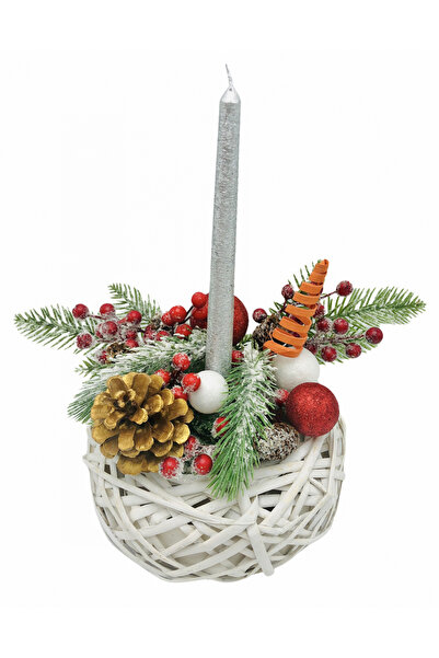 Eventissimi Lumânare cununie/botez – 33 cm, ceară naturală, multicolor