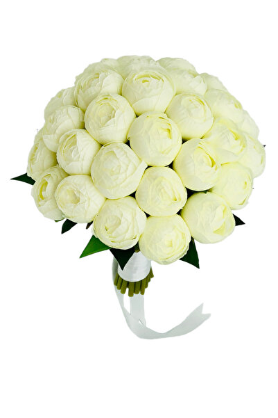 Eventissimi Μεσαίου μεγέθους προσαρμόσιμη ανθοδέσμη με παιώνιες (Λευκό)