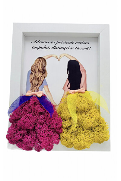 Eventissimi Aranjament floral, 24 cm, licheni stabilizați, vas ceramic, multi...