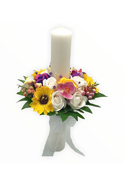 Eventissimi Lumanare Nunta sau Botez cu Trandafiri, Orhidee si Floarea Soarel...