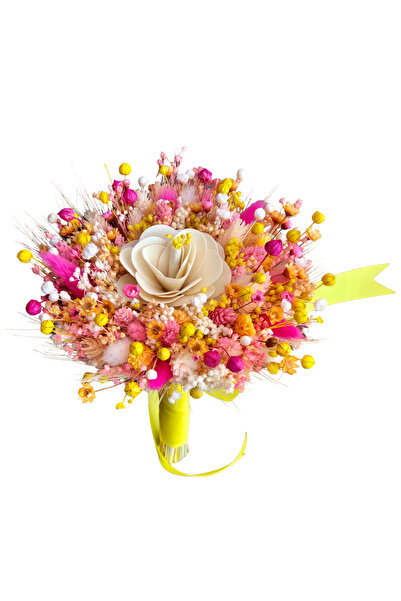 Eventissimi Buchet decorativ, plante uscate, multicolor