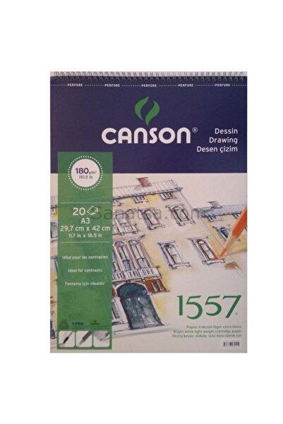 Canson Τεχνικό Μπλοκ Ζωγραφικής με Σπιράλ Επάνω Μέρος 40 Φύλλα A3 120 GR