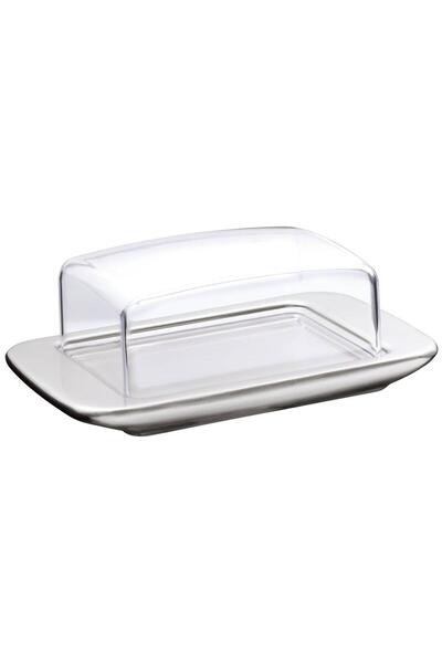 ozbience Paslanmaz Çelik Cam Kapaklı Tereyağlık, Şık ve Kullanışlı Tasarım