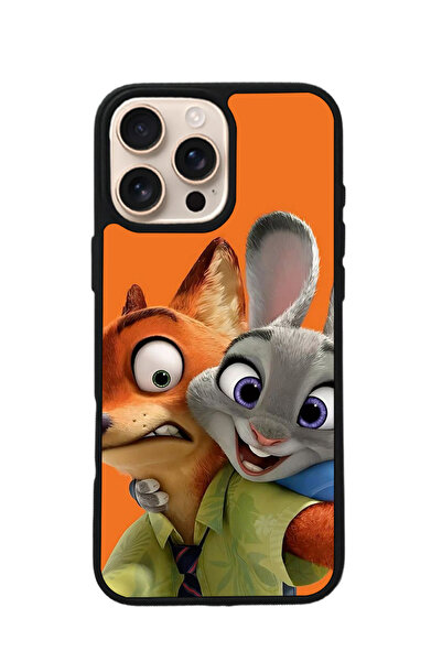 BGAKSESUAR iPhone 16 Pro Max Uyumlu Zootropolis Tasarımlı Glossy Premium Kılıf