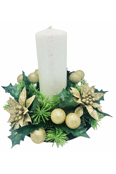 Eventissimi Λαμπάδα γάμου/βάπτισης – 20 cm, φυσικό κερί, πολύχρωμη