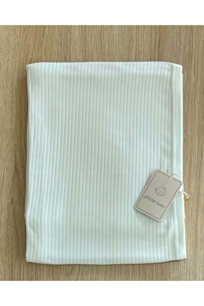 Generic مهاد مواليد قطن سادة مقاس 95x85 سم اوف وايت