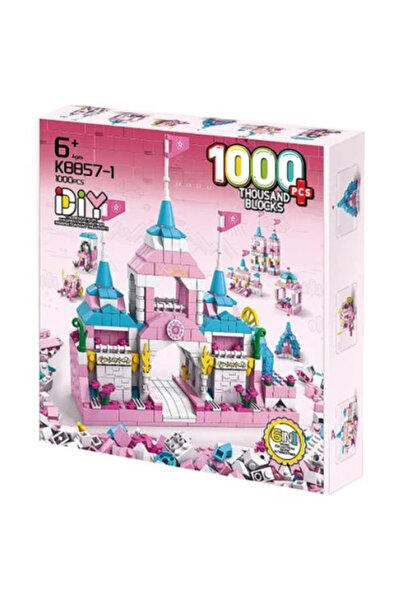 Creative World Toys Set de construcție castel 1000 piese - model roz pentru c...
