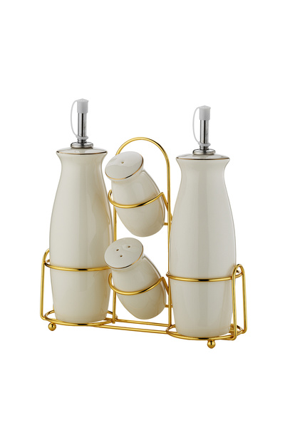 ozbience Şık 4 Parça Gold Sofra Takımı, Zarif ve Modern Tasarım