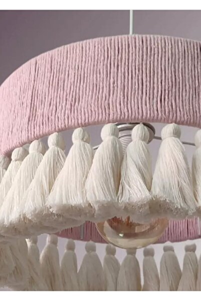 Makrome pembe bebek avize sarkit