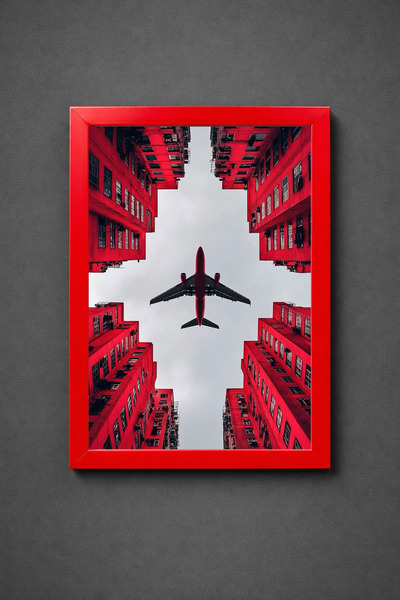 Koi Art Design Κόκκινο πλαίσιο, μονοκόμματος πίνακας ζωγραφικής υψηλής ποιότη...