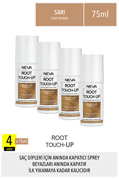 Neva ROOT TOUCH-UP Saç Dipleri İçin Kapatıcı Sprey SARI 75ml x 4adet