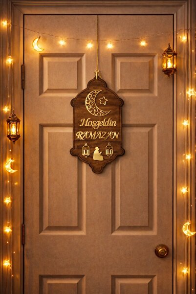 ozbience Ramazan Temalı Ahşap Kapı Süsü, Dekoratif ve Şık Tasarım