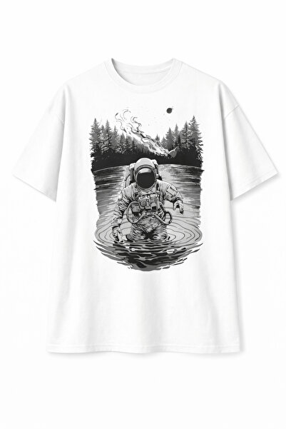 YRN COLLECTION Ανδρικό μπλουζάκι σε μαύρο και λευκό χρώμα, με στάμπα, βαμβακε...