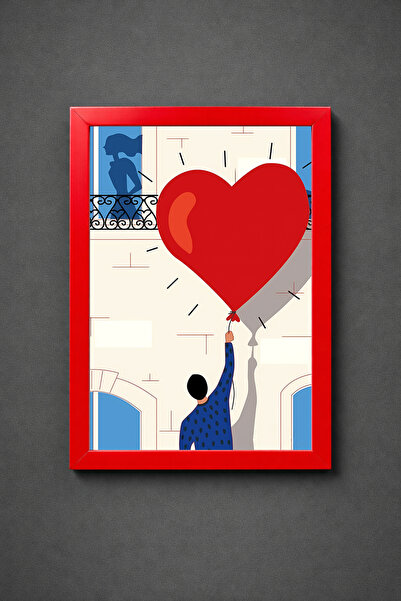 Koi Art Design Κόκκινο πλαίσιο, μονοκόμματος πίνακας ζωγραφικής υψηλής ποιότη...