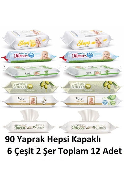 Sleepy Muhteşem Islak havlu-Sensitive-Zeytinli-Alovera-Sabun-Pamuklu-Bambu-Ha...