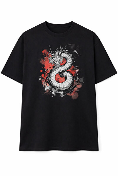 YRN COLLECTION Ανδρικό μπλουζάκι σε μαύρο και λευκό χρώμα, με στάμπα, βαμβακε...