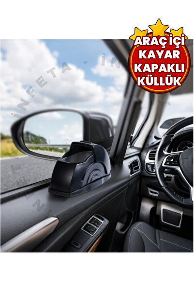 İnfeta Araç İçi Küllük Metal Hazneli Kayar Kapaklı Koku Önleyici Otomatik Kap...