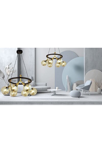 LampaLuce Bambi Modern Sarkıt Camlı Avize 6'lı