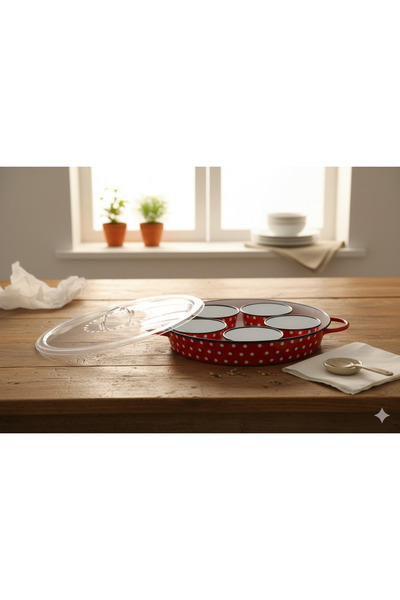 Generic A luxurious serving set for hospitality - breakfast tray and bowls - ...