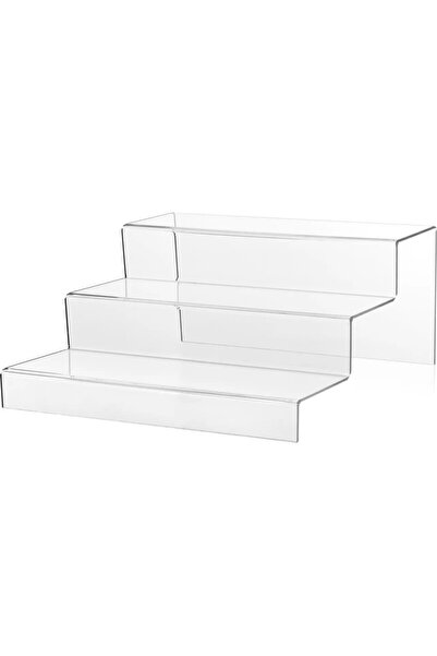 FEZA GROUP 3 Katlı Merdiven Stand (Şeffaf 30cm)
