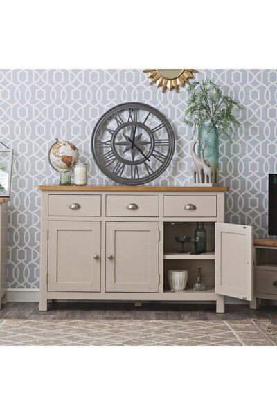 Masifart Lenti 3 Kapaklı 3 Cekmeceli Komodin