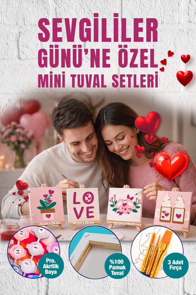 Picasso World Hobby Art Sayılarla Boyama Numaralı Tuval Seti Fırça Boya Dahil...