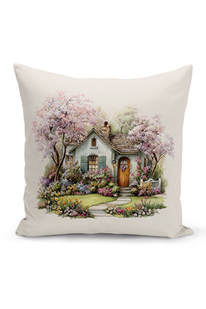 Bertille Home Husă de pernă cu imprimare digitală pe două fețe, seria Spring ...