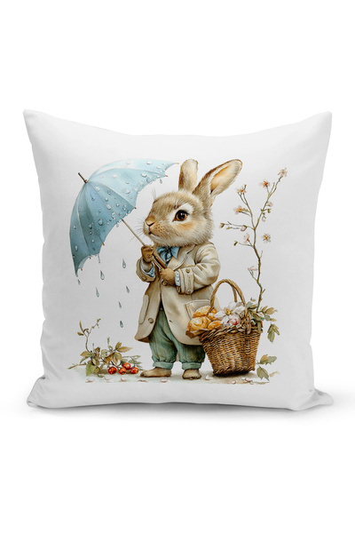 Bertille Home Ανοιξιάτικη Σειρά Κάλυμμα Μαξιλαριού Διπλής Όψης με Ψηφιακή Εκτ...