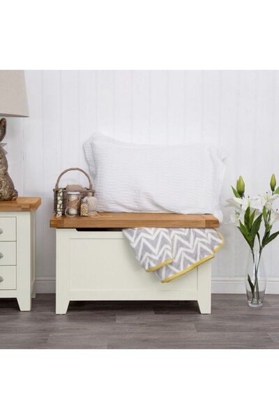 Masifart Della 90 cm Masif tablalı Ahşap Sandık