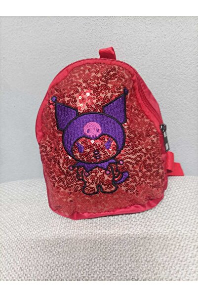 JHTshop Kuromi kids backpack red, sequined