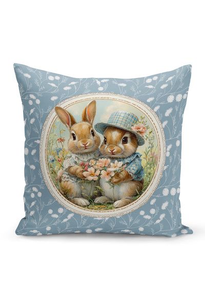 Bertille Home Ανοιξιάτικη Σειρά Κάλυμμα Μαξιλαριού Διπλής Όψης με Ψηφιακή Εκτ...