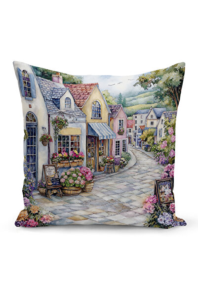 Bertille Home Ανοιξιάτικη Σειρά Κάλυμμα Μαξιλαριού Διπλής Όψης με Ψηφιακή Εκτ...